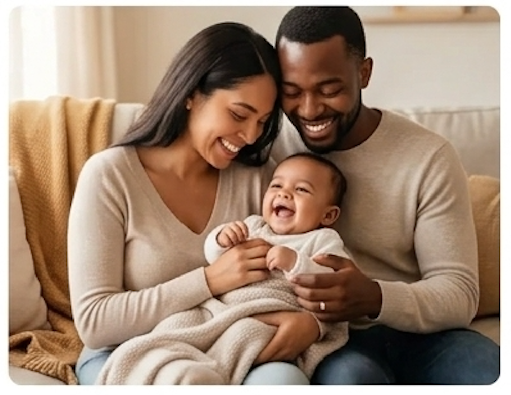 Familia con su bebé